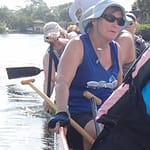 Bonnie pulls the boat