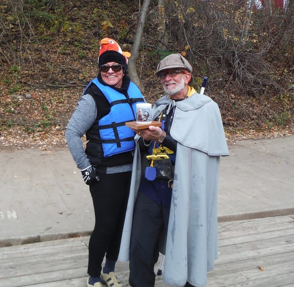 Team Captain accepting cup